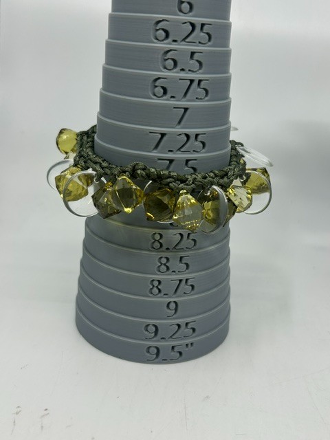 Vintage Lemon Quartz Bracelet Gemstone Beads Adjustable