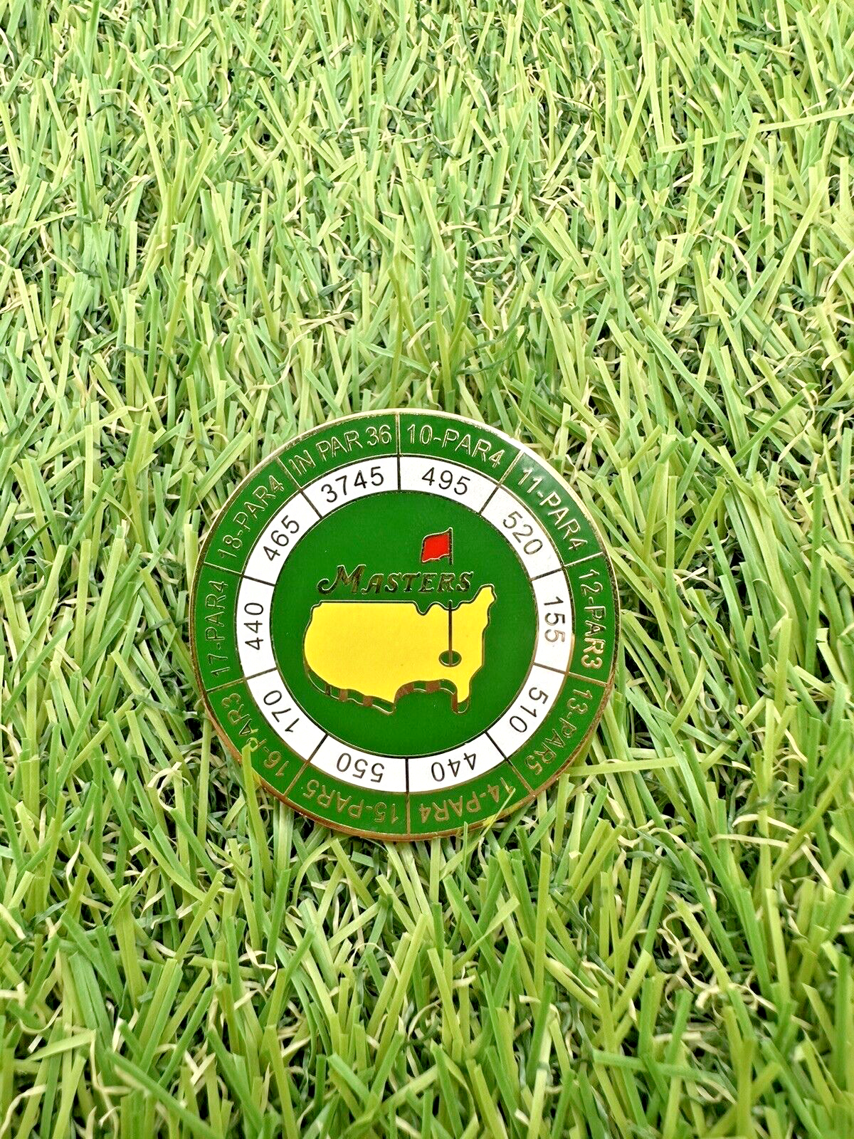 2024 Masters Tournament Coin w/ Magnetic Ball Marker Augusta National Yardages
