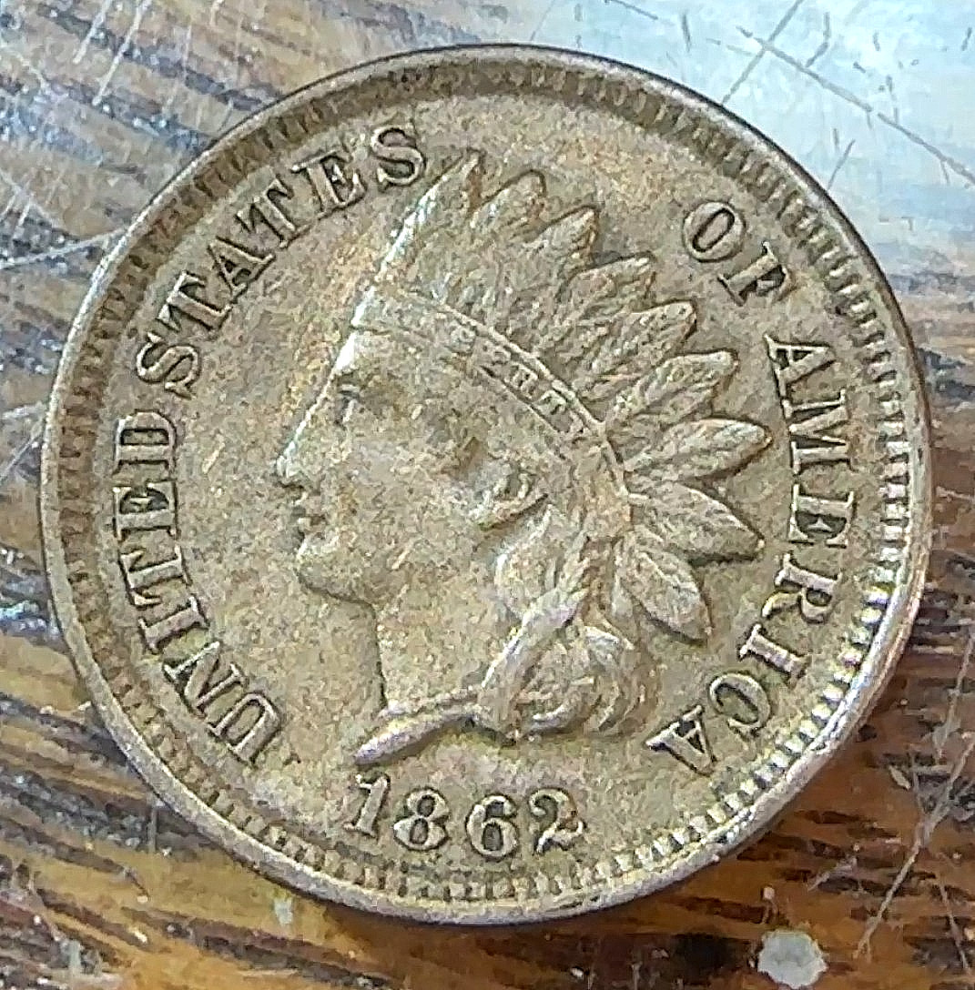 1862 Copper-Nickel Indian Cent Nice Original VF/XF CHRC