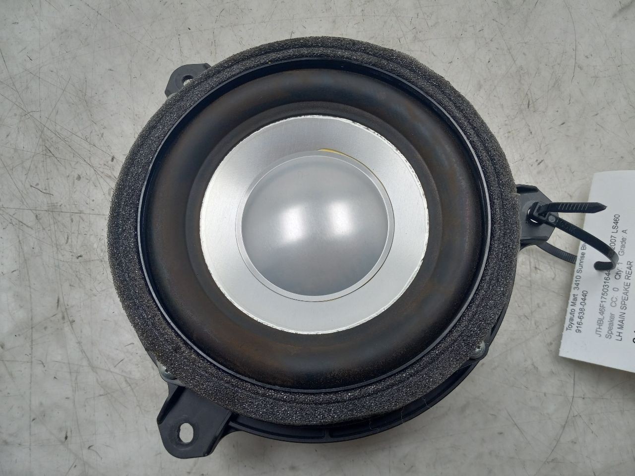07 LEXUS LS460 REAR DRIVER LEFT DOOR SPEAKER