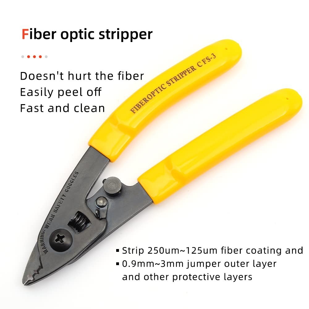 Fiber Optic Termination Tools Kit with Visual Fault Locator, Cleaver, Power Mete