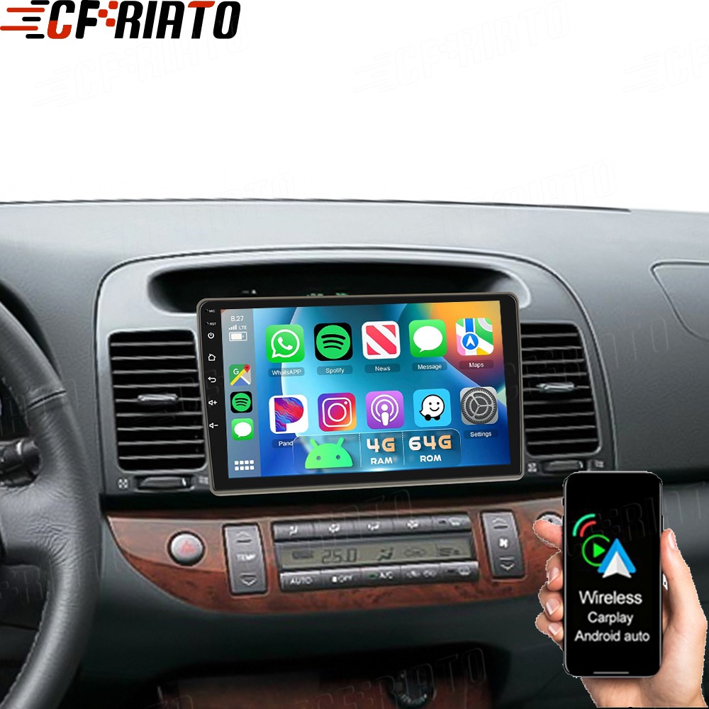 4+64GB For Toyota Camry 1997-2001 Car Stereo Radio Apple Carplay GPS Android 15