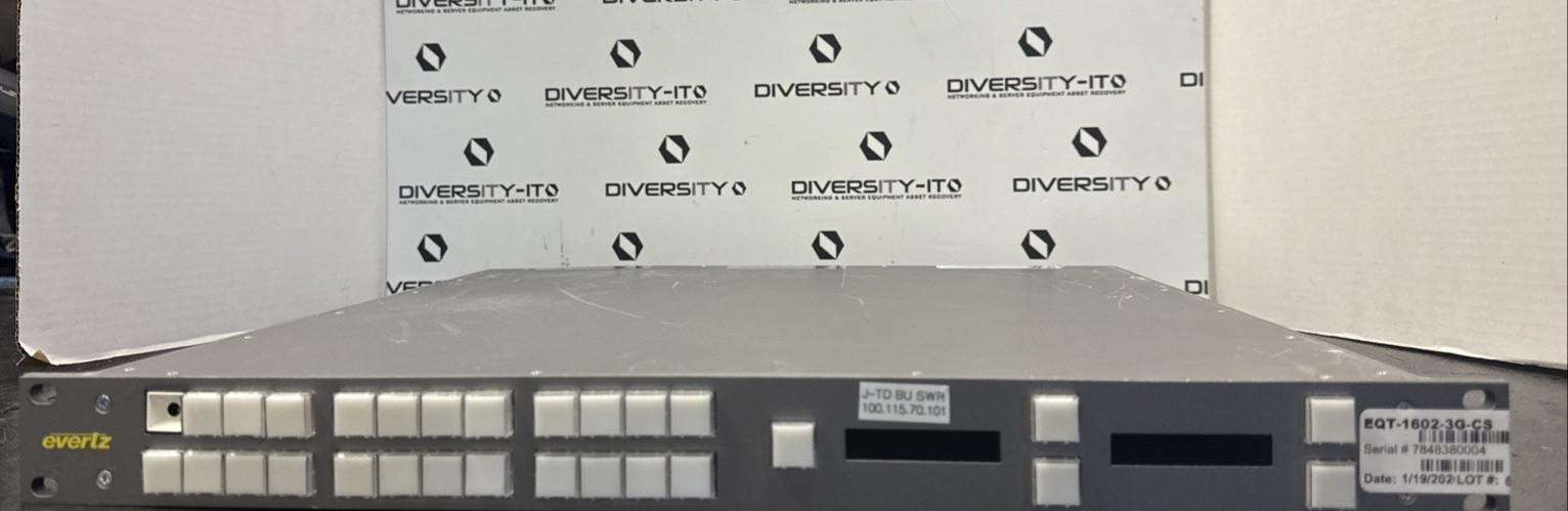 Evertz - EQT-1602-3G-CS 16x2 SD/HD/3G Clean and Quiet Router (1 missing button)