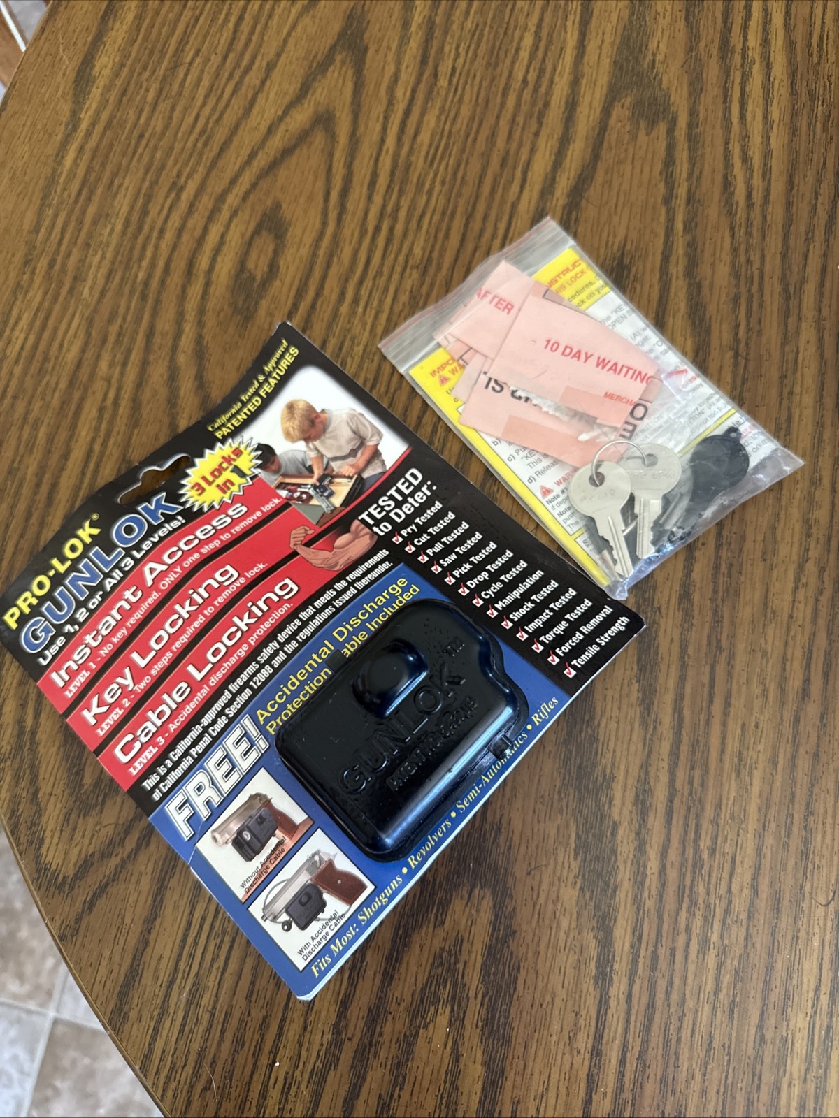 Pro-Lok Gunlok GL650KD Gun Safety Cable Lock Lot of 2 Key Locking Security HTF