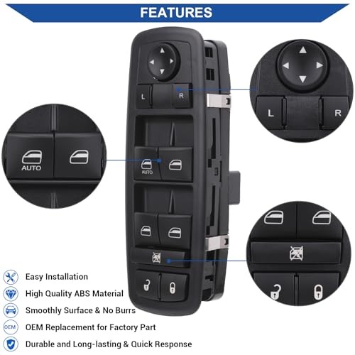 Master Window Switch Power Control Button Front Left Driver Side Compatible