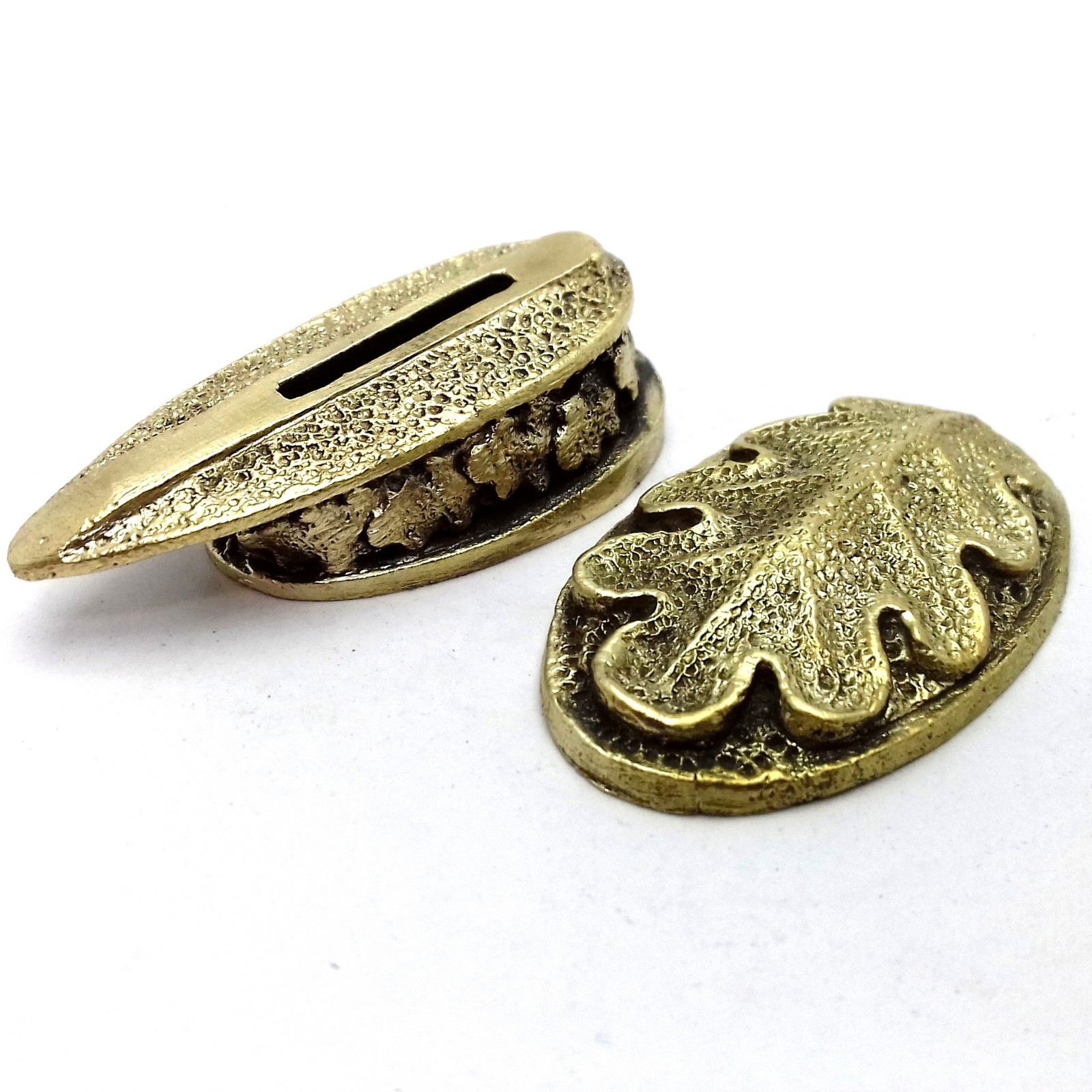 SET OAK SOLID BRONZE FINGER GUARD BOLSTER & POMMEL CUSTOM KNIFE MAKING