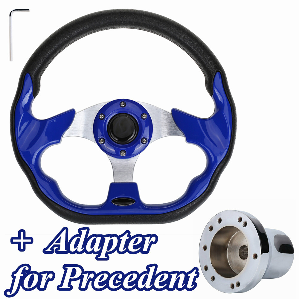 10L0L Golf Cart Steering Wheel & Adapter for Club Car Precedent Model only-Blue
