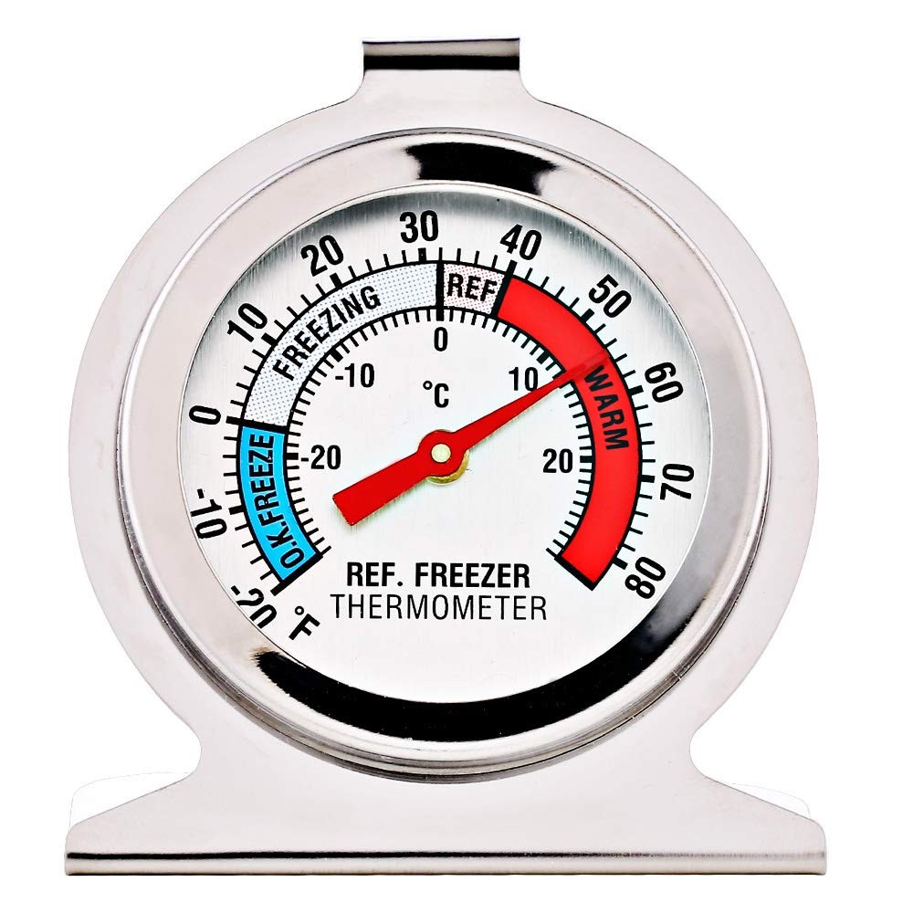 4 Pack Refrigerator Freezer Thermometer Large Dial Analog Thermometer...