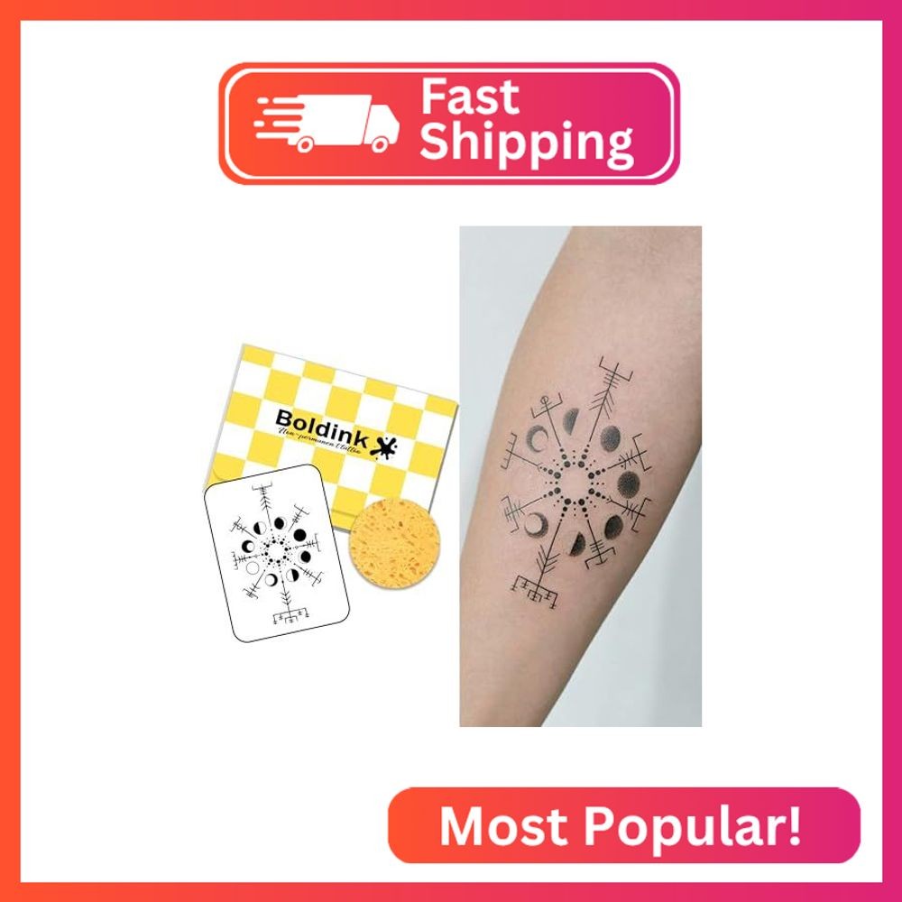 Boldink Temporary Tattoos,Semi Permanent Tattoos,15 Days Long Lasting Tattoo Sti