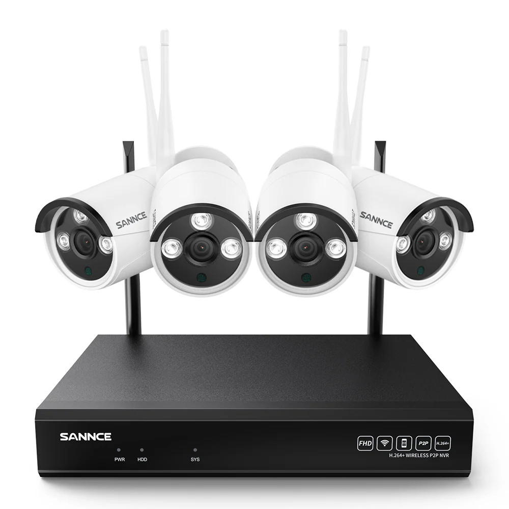 8MP 10-Channel Wireless Security Camera System 4*5MP Bullet Camera AI Detection