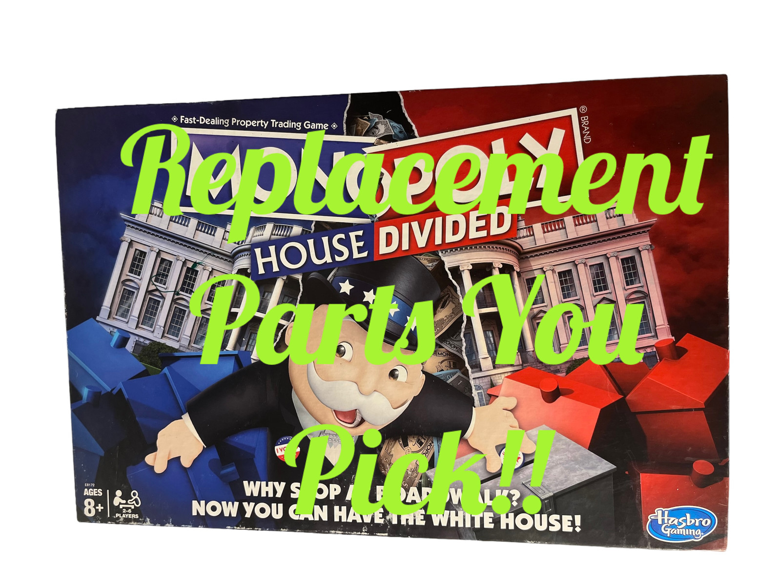 Monopoly House Divided Board Game: Replacement Parts Pieces You Pick