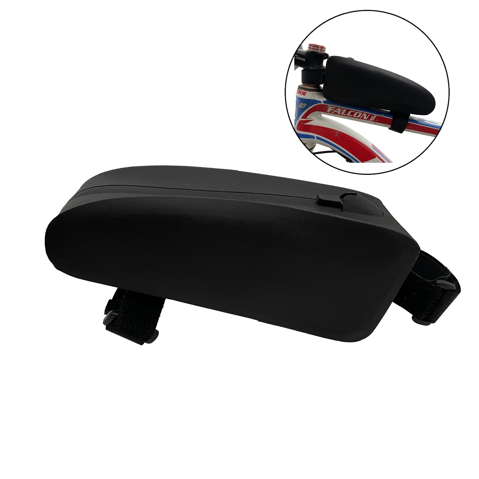 Waterproof Bike Front Bag Self-Adhesive Tape Black Accessory 8.27x2.76x3.54in