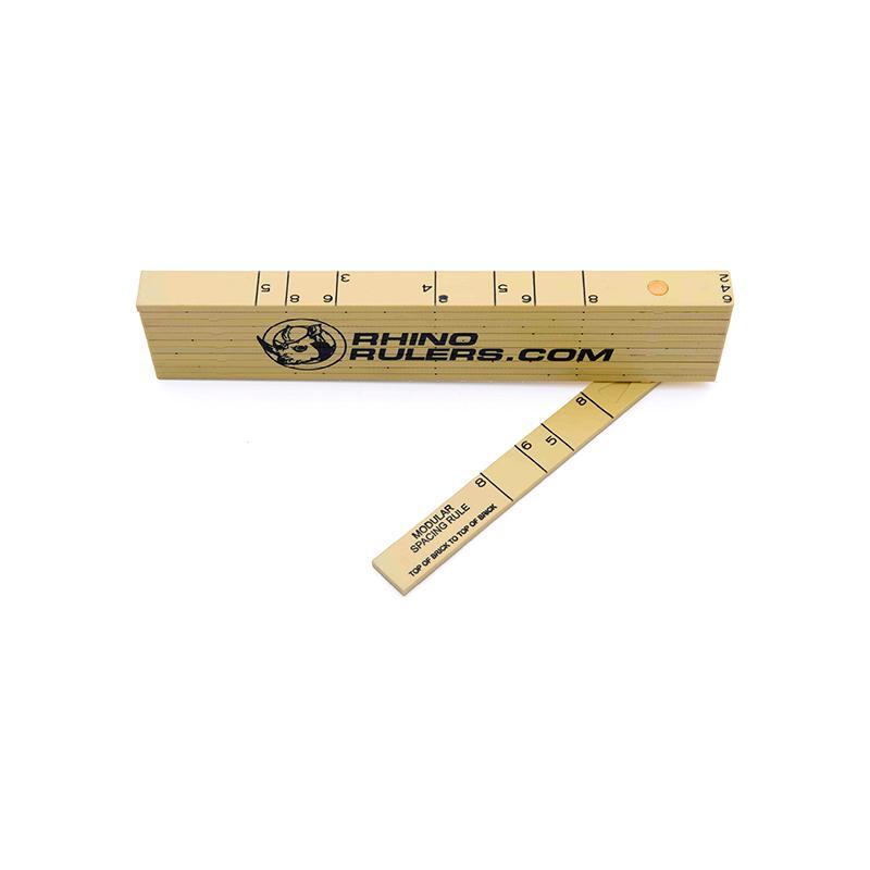 US Tape 55120 Rhino Fiberglass Folding Ruler 5/8" x 6' Modular Brick Scale