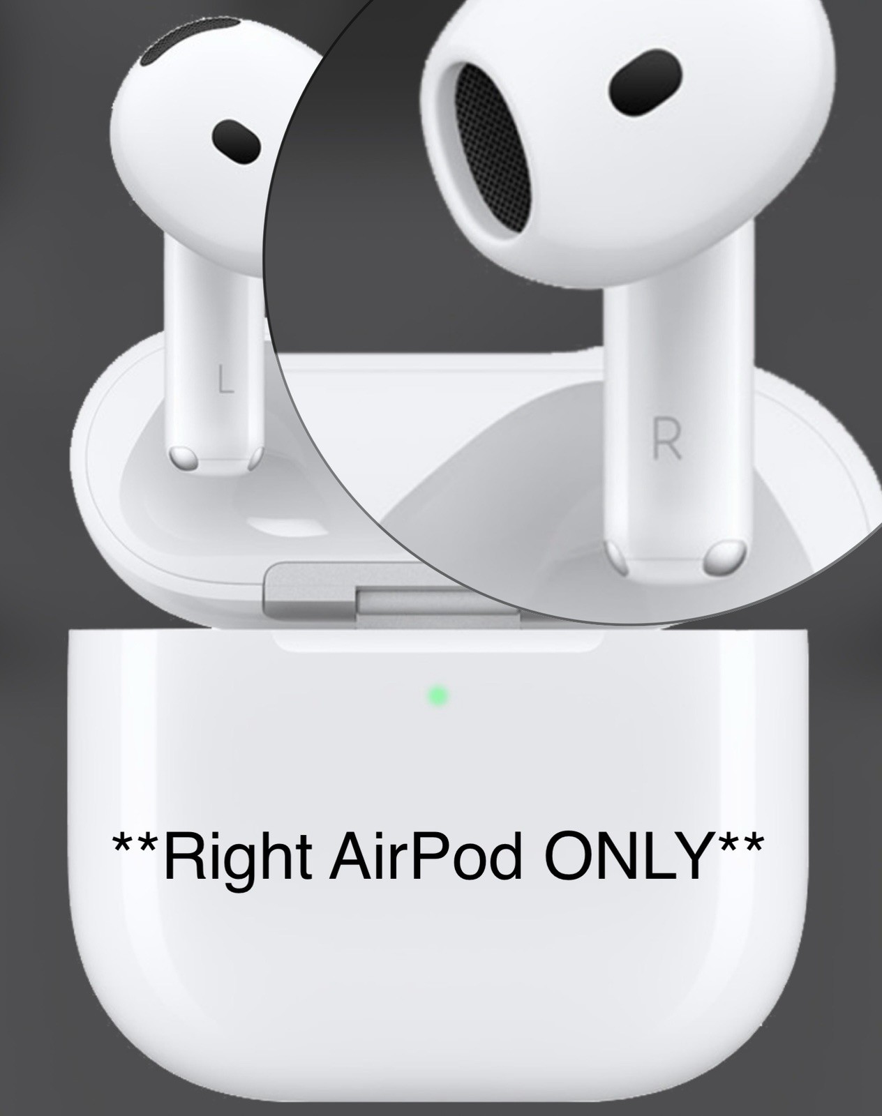 Apple AirPods 4th Gen Right Earbud A3055 ANC–Genuine OEM Tested- Great Condition
