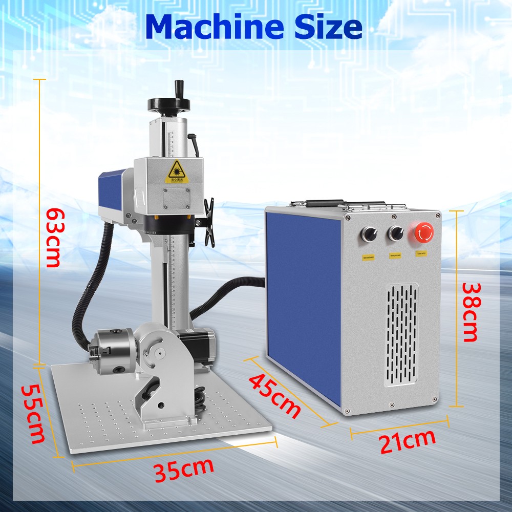 JPT 60W MOPA Laser Engraving Marking Machine Support Lightburn DIY Marking US