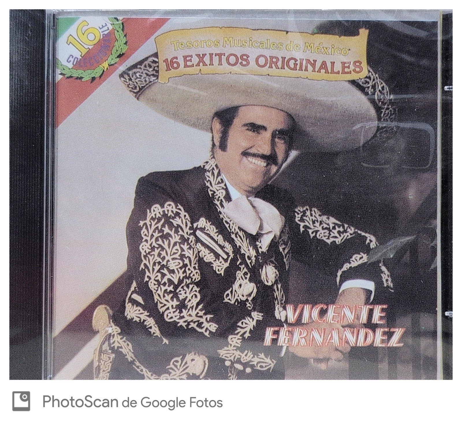Vicente Fernandez – Tesoros Musicales de México, 16 Exitos Originales (1988, CD)