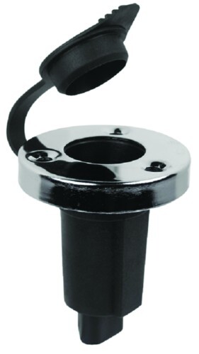 SeaChoice 08331 Replace 3-Pin Plug-In Type Base Bow Light Snap-On Chrome Cover