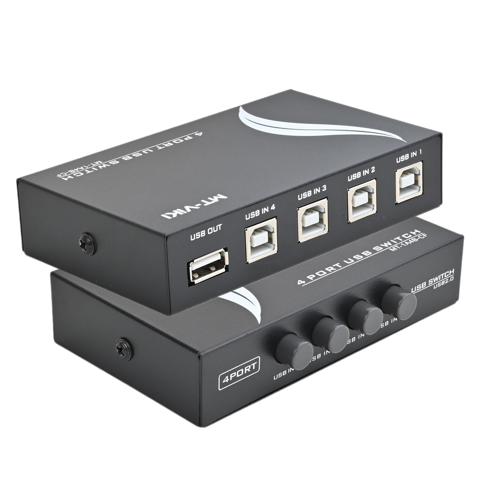OLLGEN 4 Port USB 2.0 Sharing Manual Switch Box Hub 4 PCS Share 4