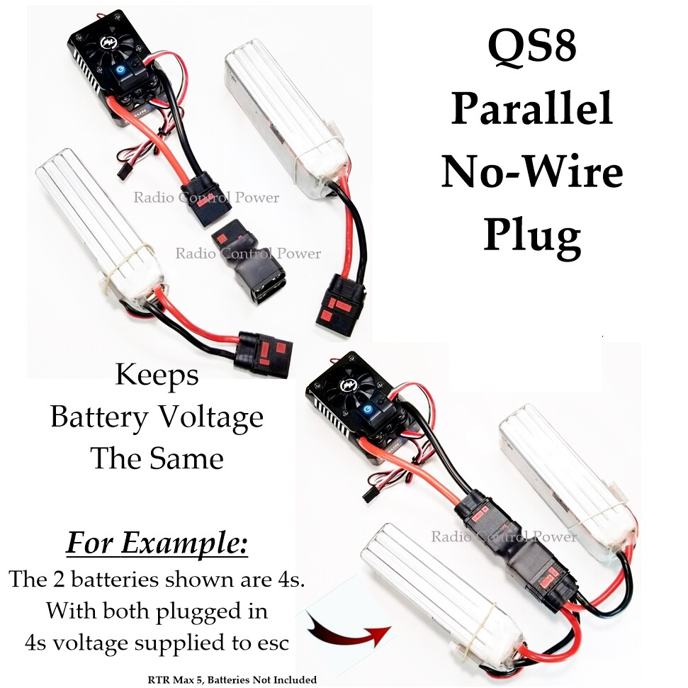 RCP-QS8 Series Plug (No Wire Version) Doubles Battery Voltage NO WIRE QS8