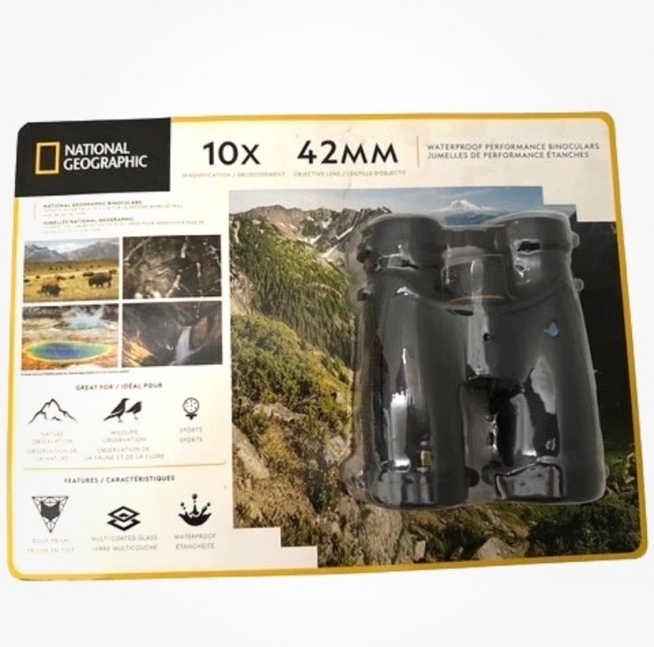 New National Geographic 10 X 42 mm Waterproof Performance Binoculars Set Brand