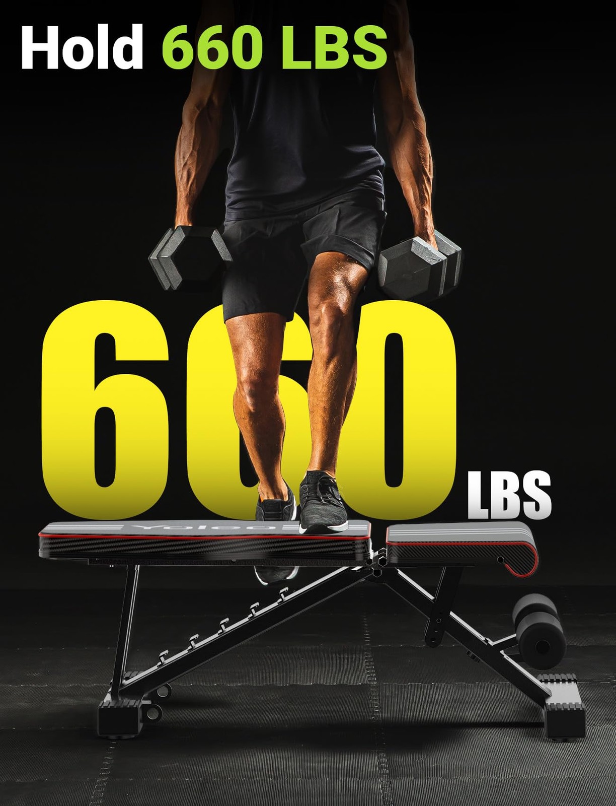Adjustable Weight Bench for Full Body Workout - Foldable & Quick Adjustment