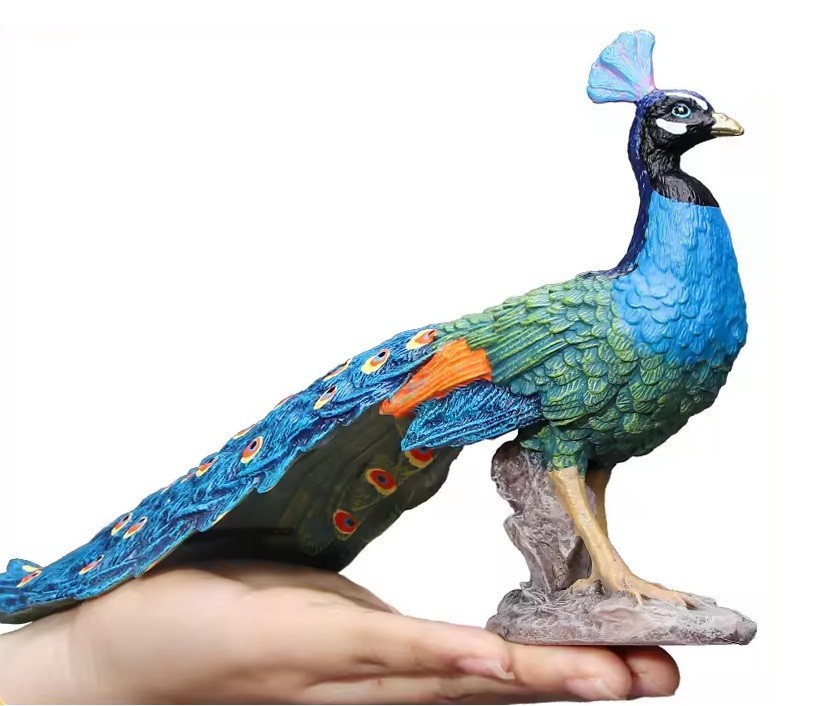 Peacock Bird Animal Figure Toy PVC Wildlife Small Figurine Birthday Gifts