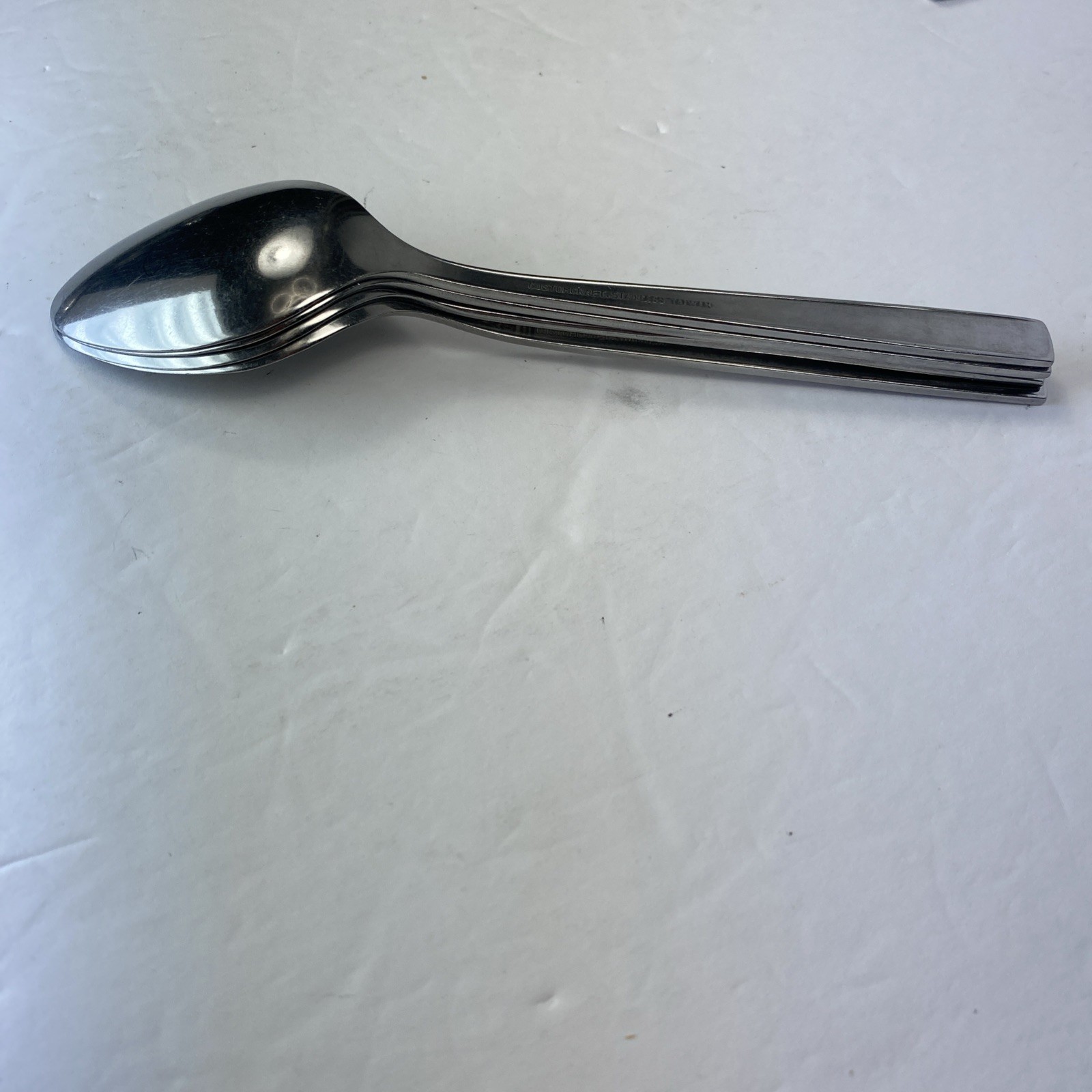4 Custom Craft Taiwan Stainless Dinner Spoons Flatware Set