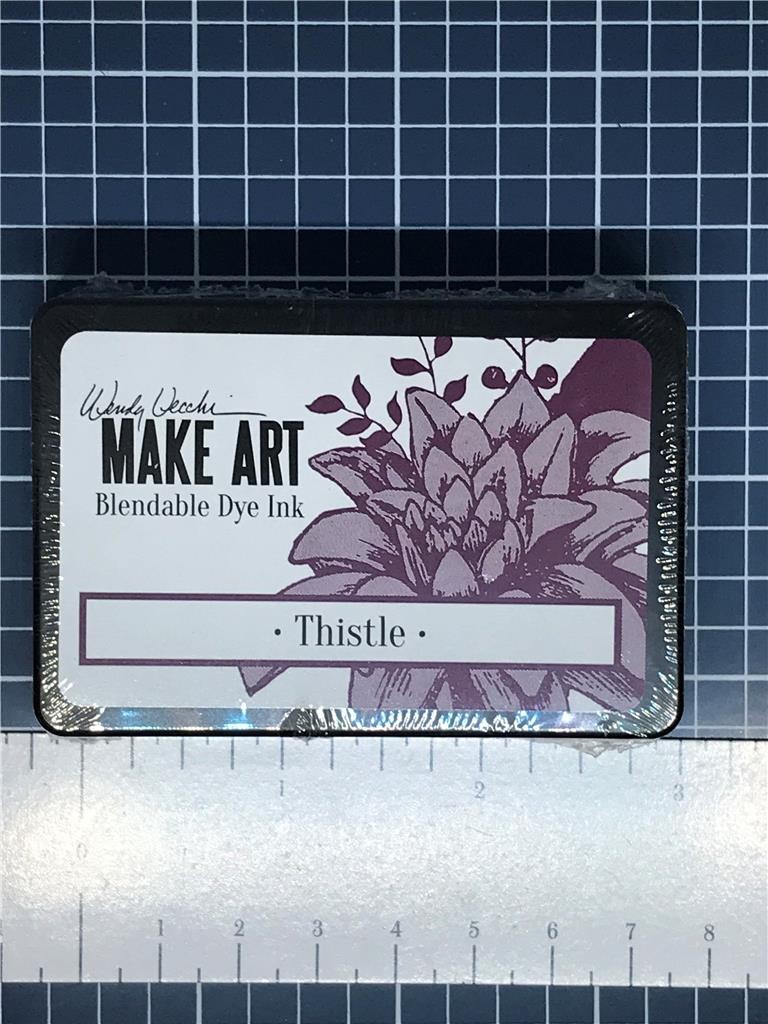 New VECCHI RANGER Rubber stamp THISTLE make art blendable DYE INK PAD