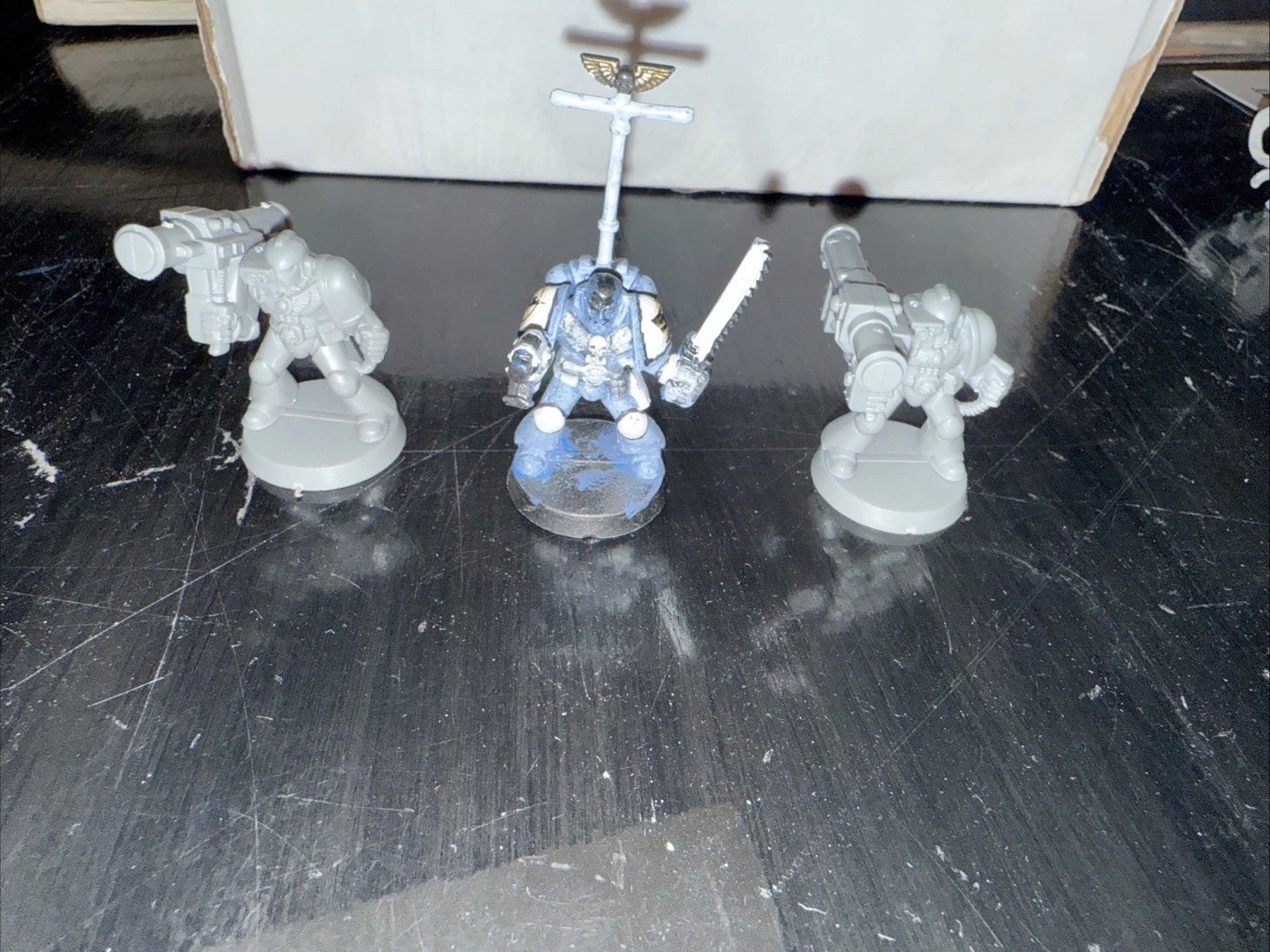 Warhammer 40K SPACE MARINE FIRSTBORN Missile Launcher(x2) & Sergeant 1993 Ed