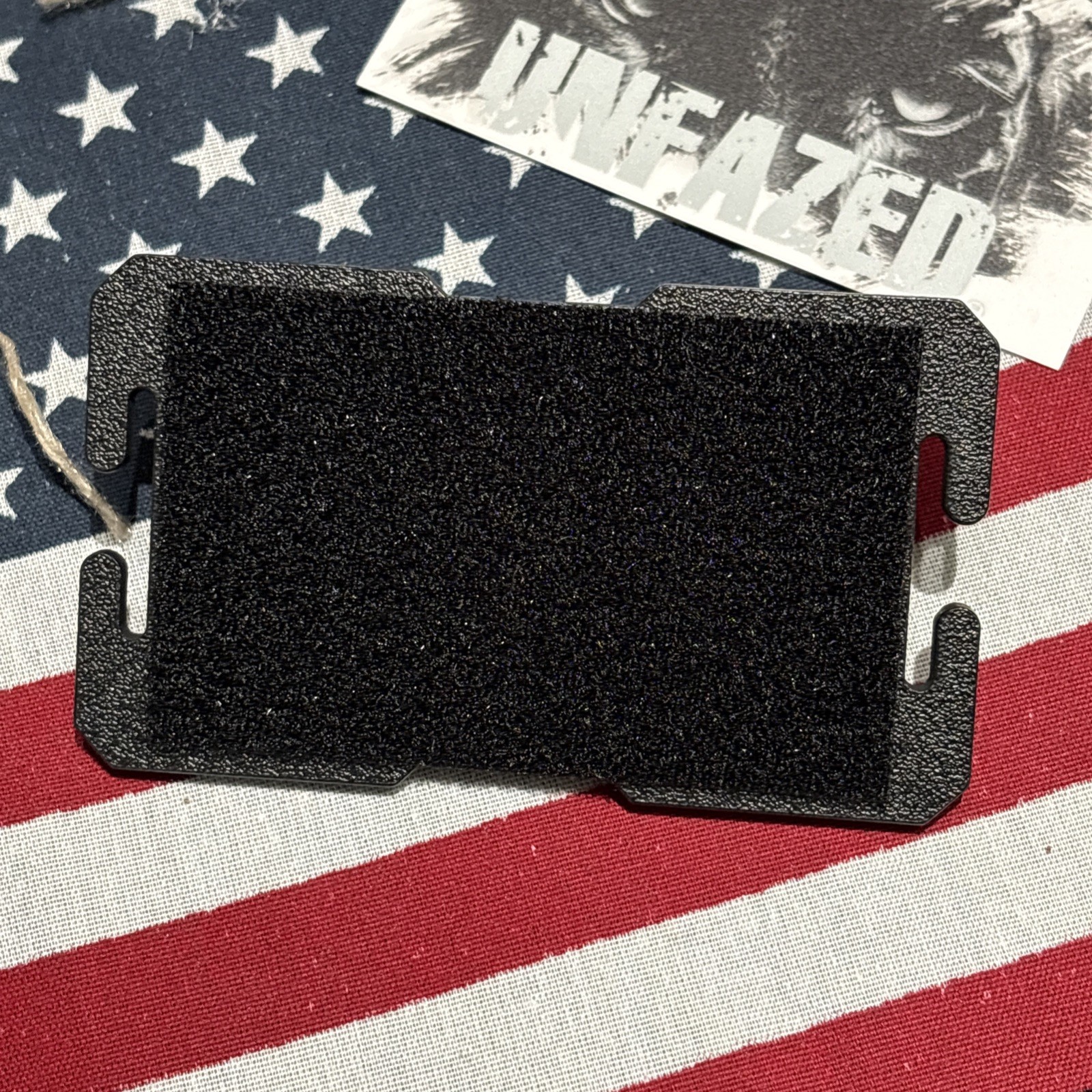Patch Molle Panel Loop Plate Front Loop for Patches 2x3” Hard Plastic Back