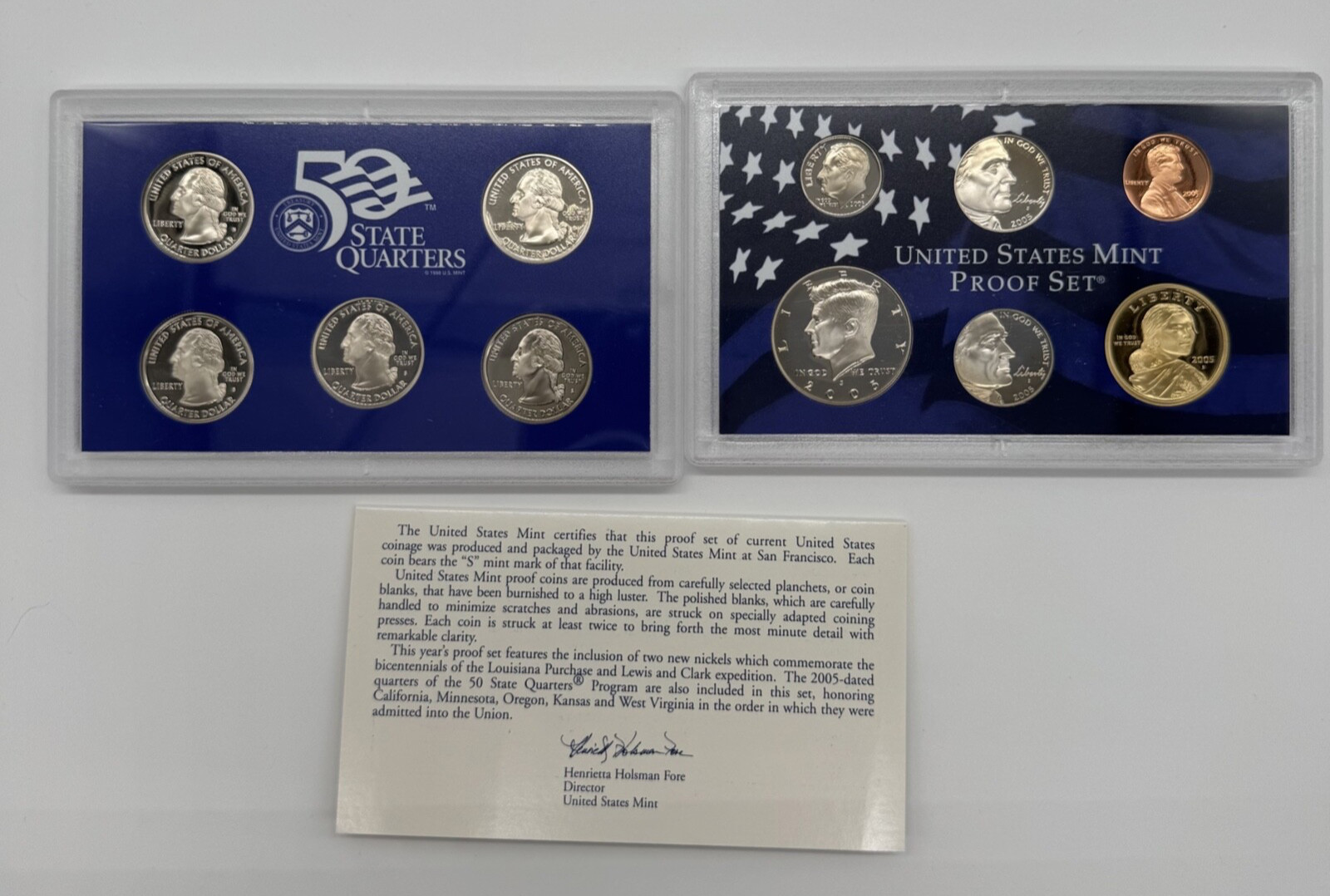 2005 S United States Mint 11 Coin Proof Set w/COA and Box