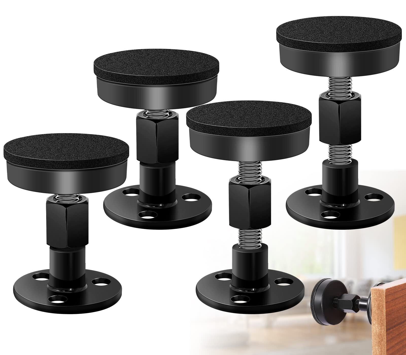 4Pack Headboard Stoppers Adjustable Bed Noise Stopper for Bed Frame Sofa Cabinet