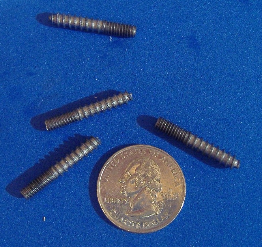 LOT OF FOUR 8/32 X 1" HANGER BOLTS  WOOD SCREW / MACHINE SCREW #8