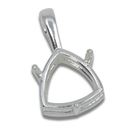 Trillion Side Set Single Bail Pre-notched Pendant Mounting