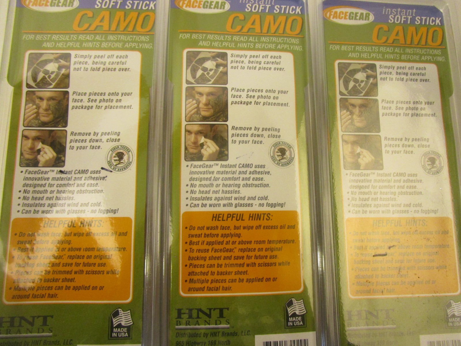 CAMO SOFT STICK LOT OF 6 HUNTING Face Mask Camo MOSSY OAK