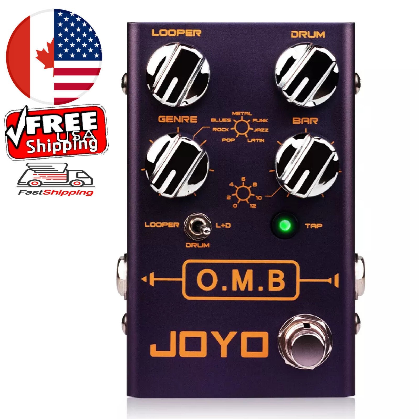 JOYO R-06 OMB Looper + Drum Machine Guitar Effect Pedal Revolution Series New CA