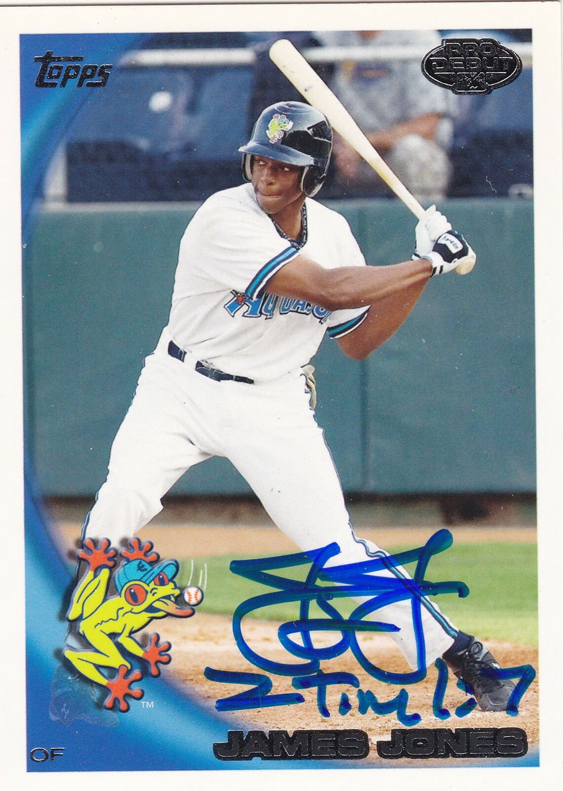 JAMES JONES EVERETT AQUASOX SIGNED PRO DEBUT BASEBALL SEATTLE MARINERS RANGERS