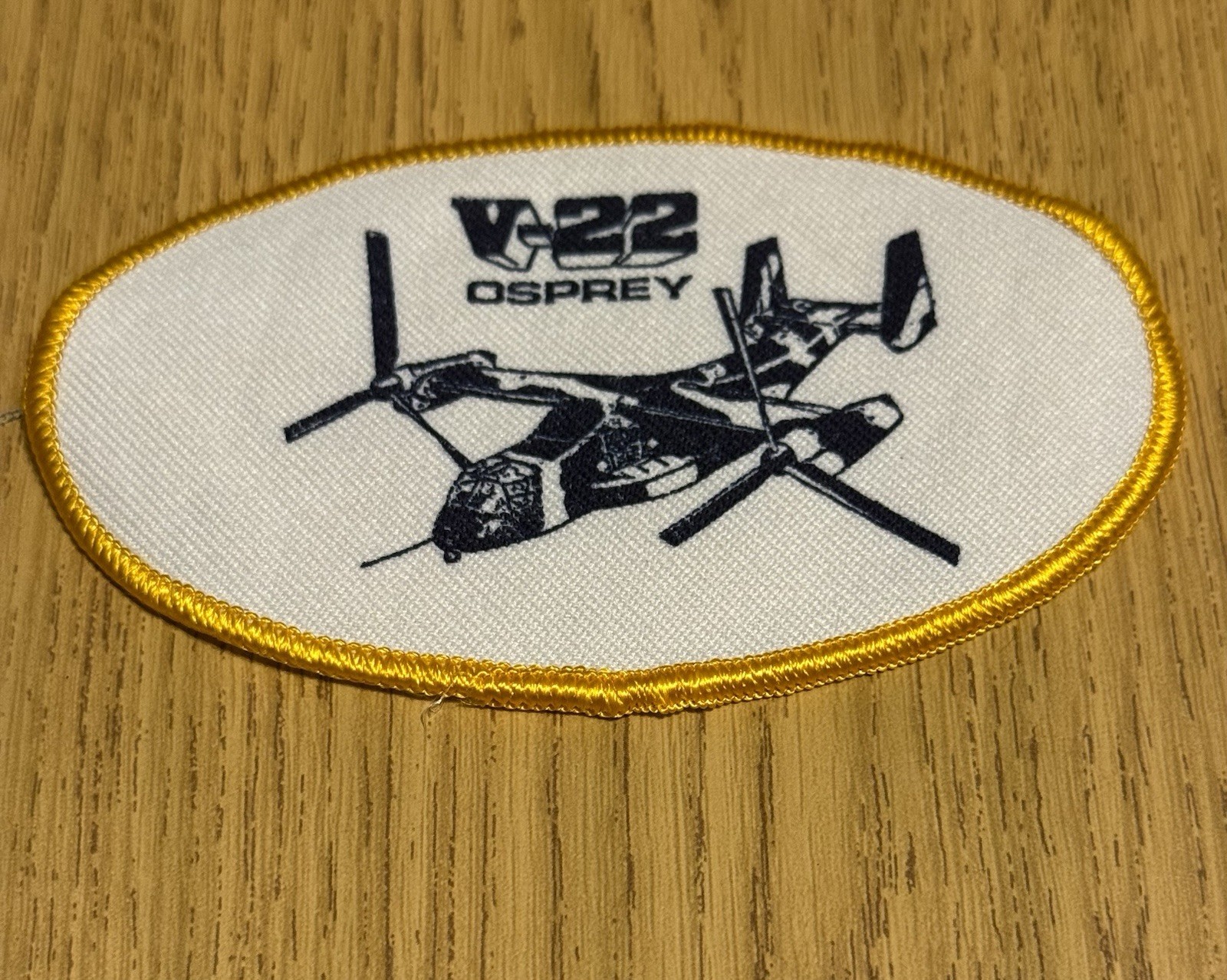 Bell Helicopter V22 Tilt Rotor Aircraft Patch Osprey Yellow Oval