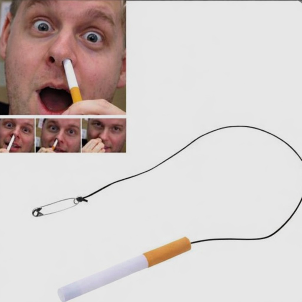 Vanishing Cigarette Up Nose Illusion - Easy to do - Self Working Magic Trick