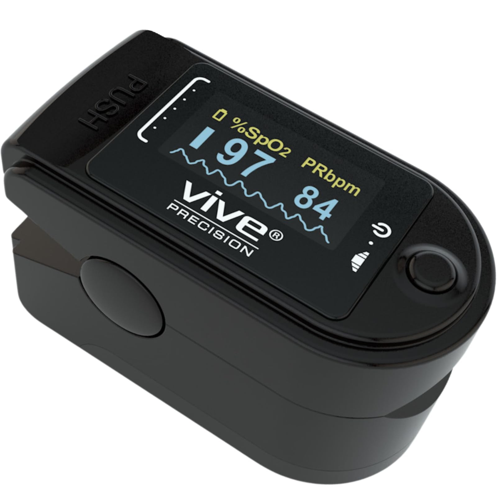 Pulse Oximeter - Oxygen Monitor Fingertip, Heart Rate Medical Grade Sensor LE...