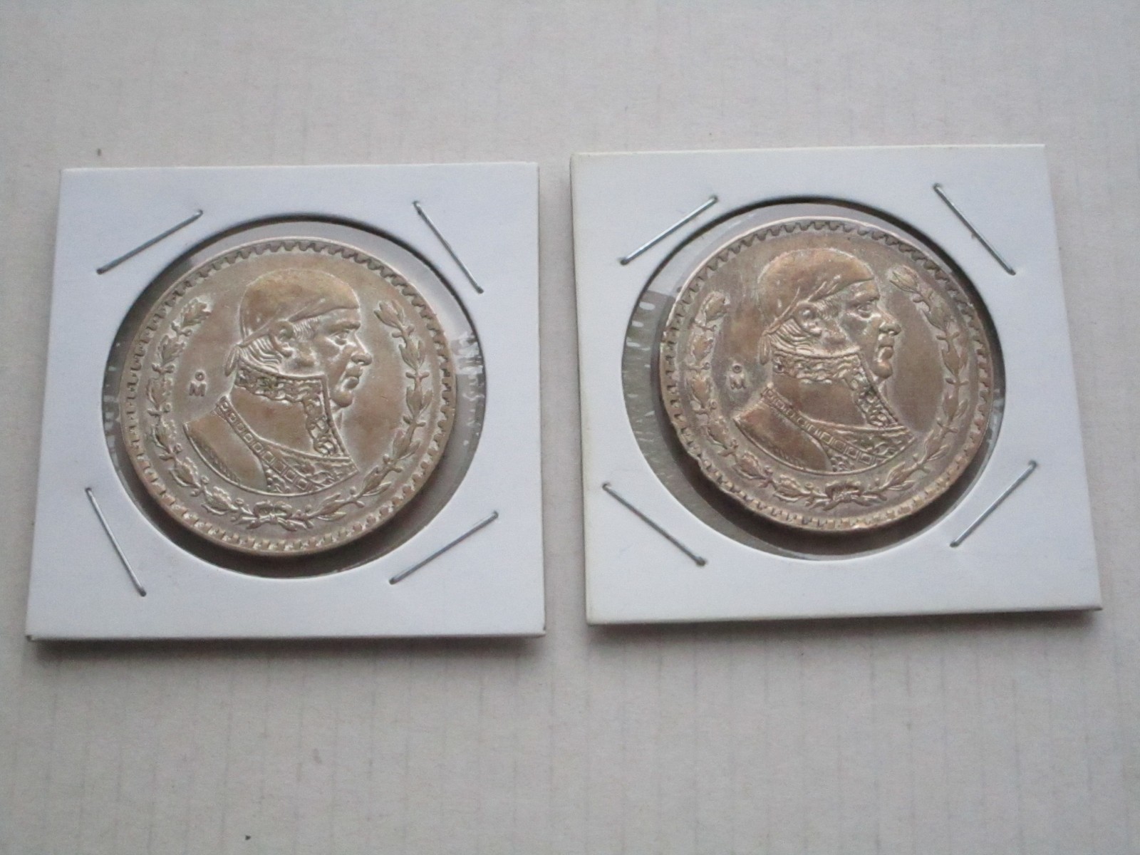 MEXICO (1) 1958-Mo  MEXICAN ONE PESO SILVER w/ JOSE MORALES & MEXICAN EAGLE COIN