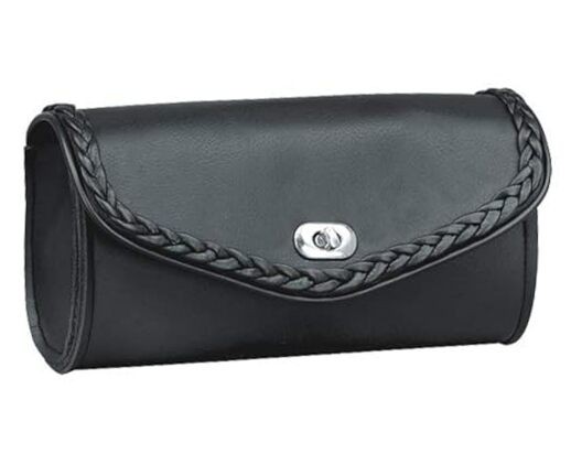 Motorcycle Windshield Bag with Braiding and Strong Closure - Twist Lock