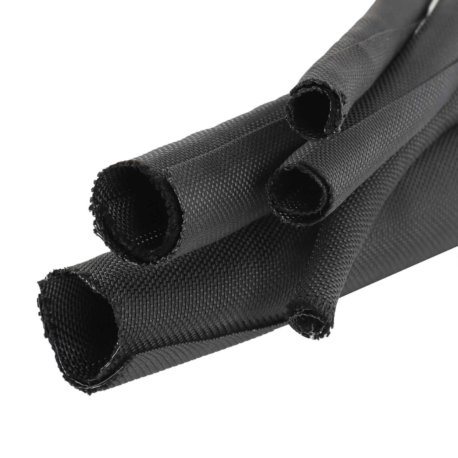 Automotive Split Braided Sleeve Wire Loom Harness Cable Management Tube