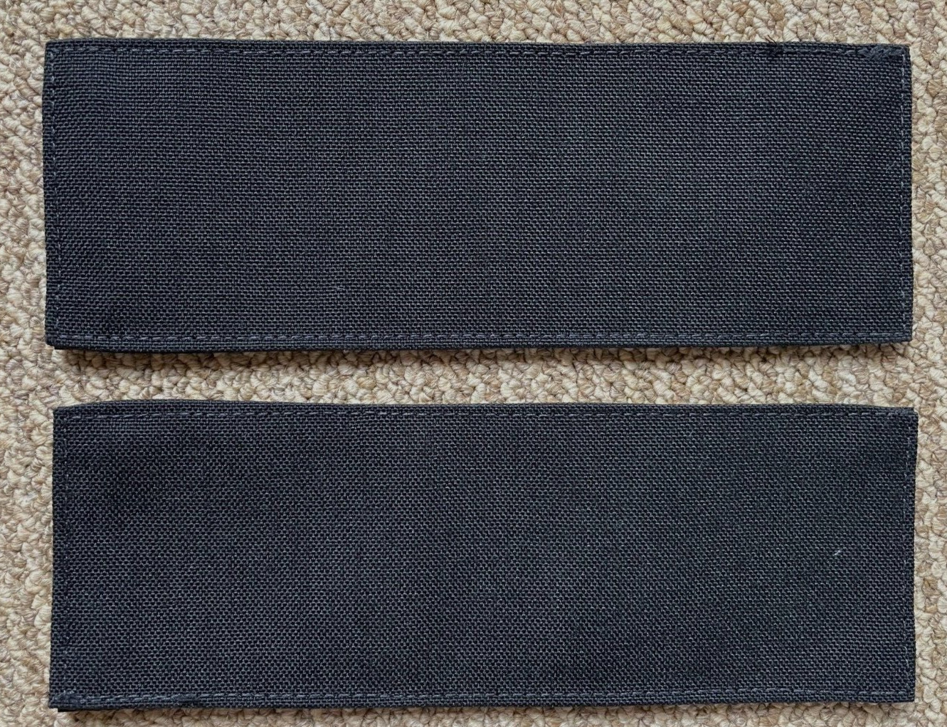 Blank ID Patch 8.5X3 Black Cordura No Lettering Hook Back 2 pieces