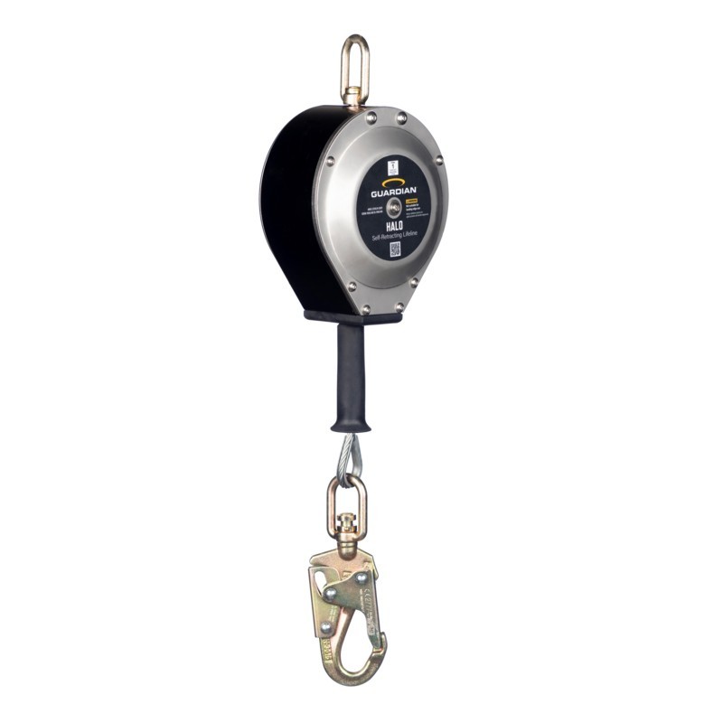 Guardian 10915 Fall Protection Class 1 30 ft Halo Cable SRL with Steel Snap Hook