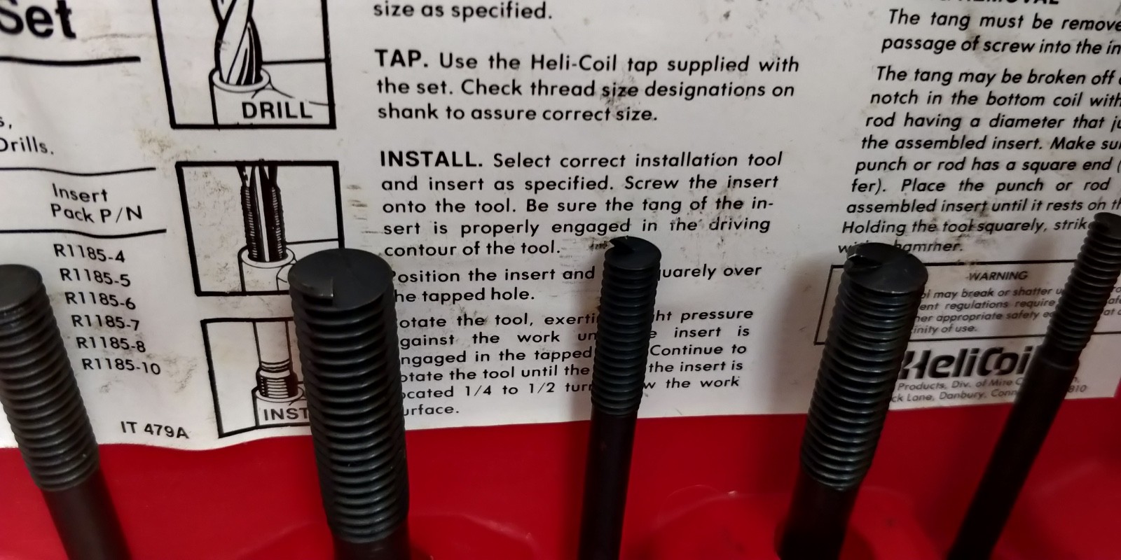Helicoil No. 4934 Master Thread Repair Set