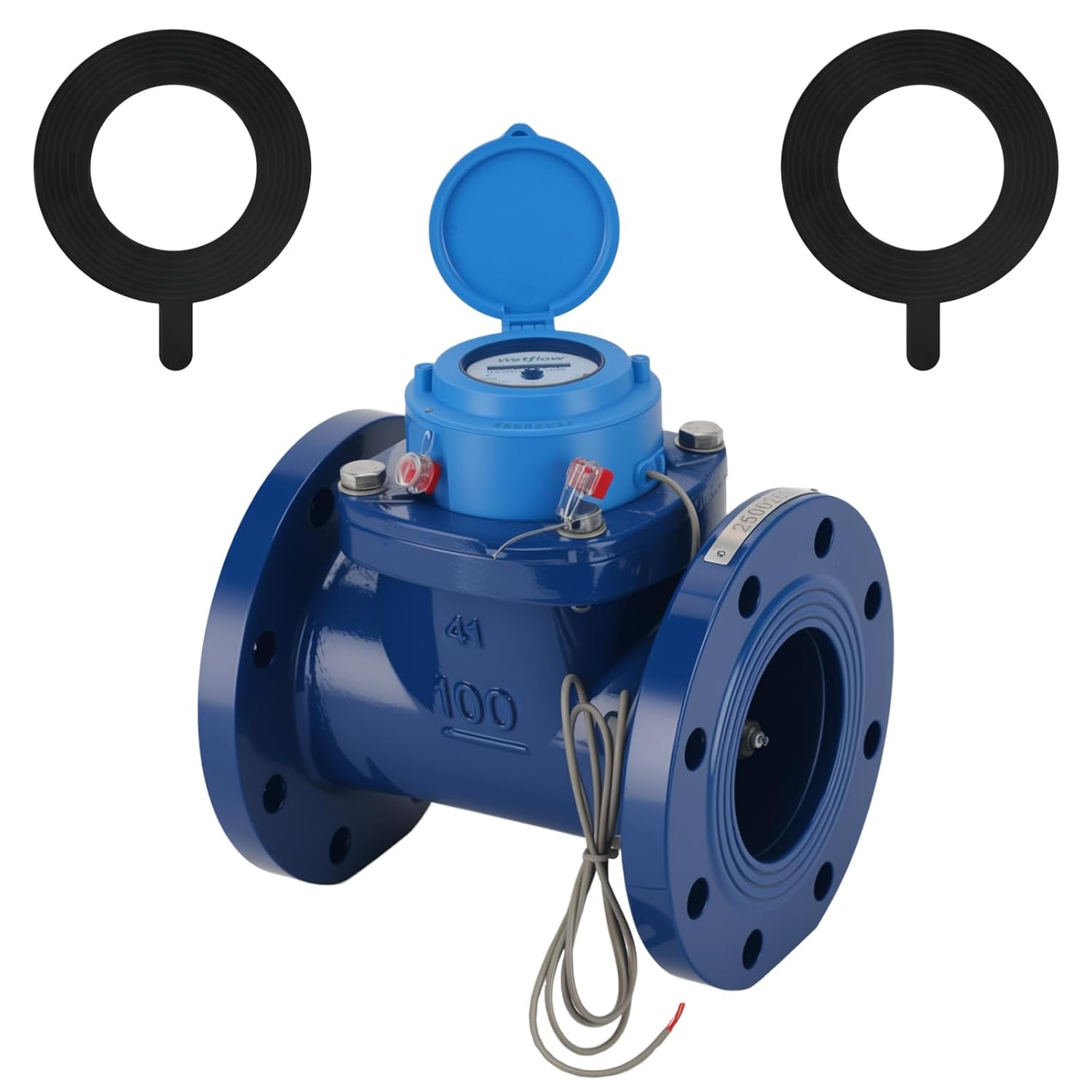 4" Woltmannhelix Water Meter,Detachable Water Meter,Pulse Output, Epoxy-Coated C