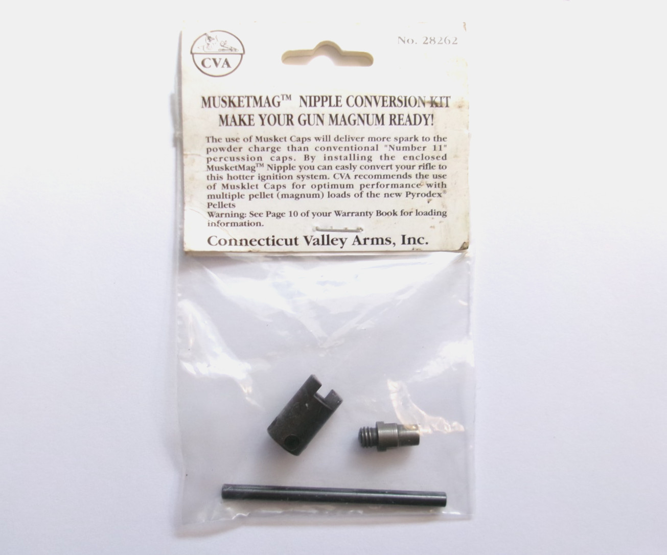 MUSKETMAG NIPPLE With Wrench - 6x1 Threads (Steel) - Traditions, CVA Rifles