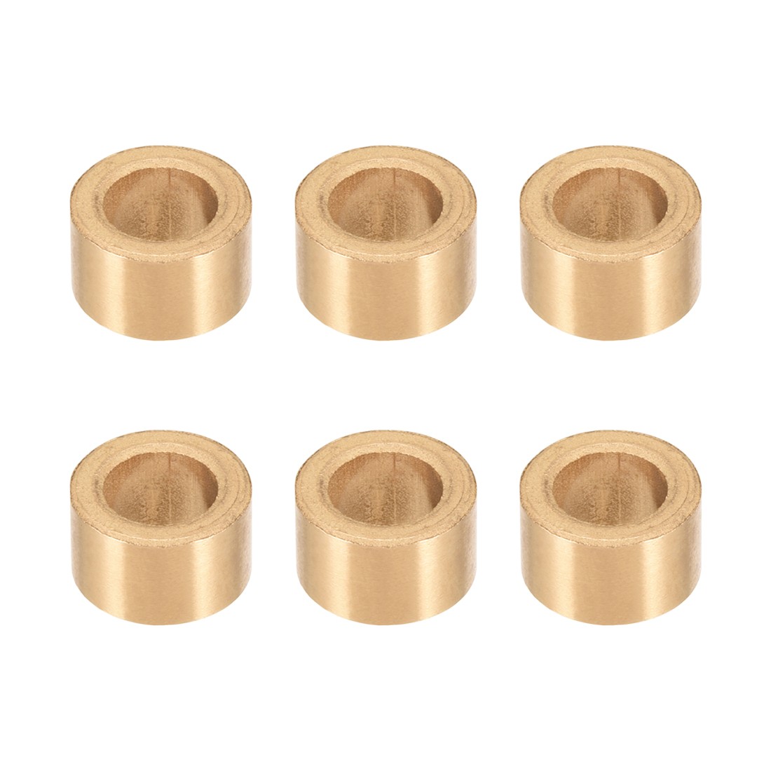 Self-Lubricating Bearing Sleeve, 10mm x 16mm x 10mm Sintered Bronze Bushing 6pcs