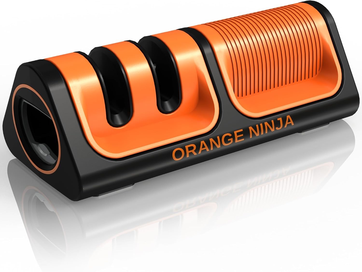 Orange Ninja Mini Knife Sharpener - Coarse & Fine Blade Sharpener, Sharpening